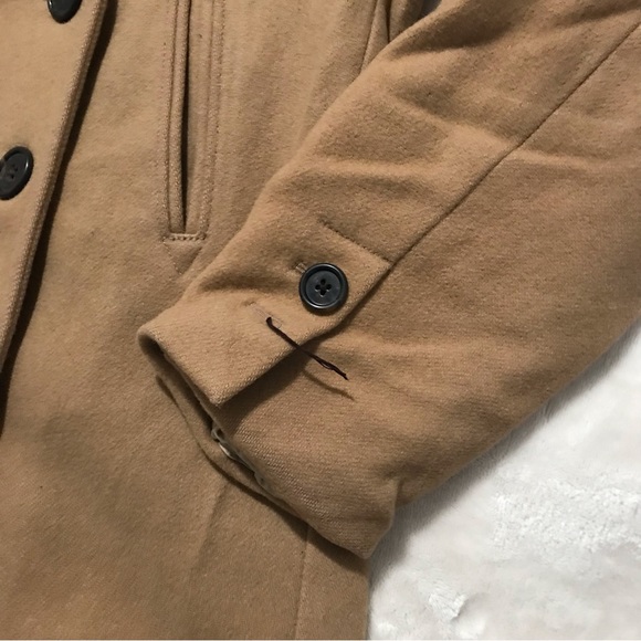 J Crew double breasted camel pea coat jacket - Picture 2 of 11